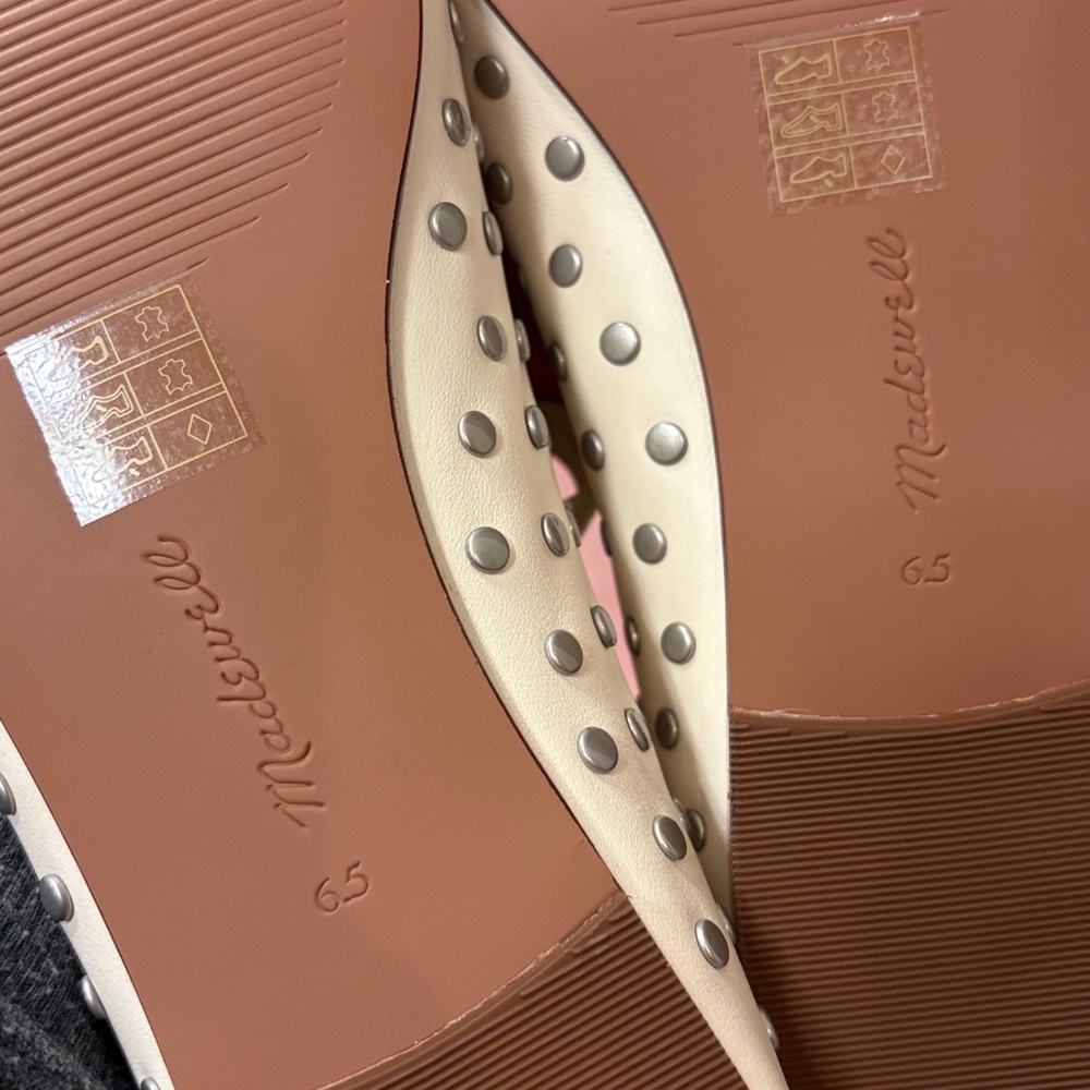 Madewell Greta studded Mary Jane ballet flat size 6.5 BRAND NEW! Cream - Picture 11 of 11